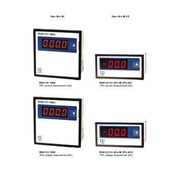 Rishabh Measuring Instrument - Digital panel meter - RISH DP M 196 RISH LD DPM 48X96 1PH
