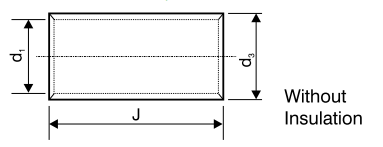 Copper Connectors - Butt Connectors for Copper Conductors with & without Insulating Sleeve - Type II - diagram