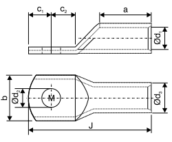 Light Duty W-O Inspection Hole for Aluminium Conductors - diagram