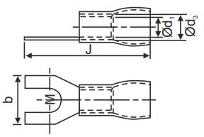 Mini Catalog - Terminal Ends, Fork Type - Standard Type, Brazed Seam - diagram-2