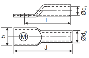 Mini Catalog - Tubular Cable Lugs - Compression Type, Aluminium Terminal ends, for Crimping to XLPE Conductors - diagram