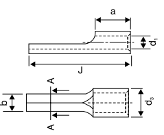 Sheet Metal Lugs - Round Pin Type, Brazed Seam - diagram
