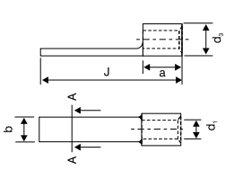 Sheet Metal Lugs - Tailormade Flat Pin Type - diagram