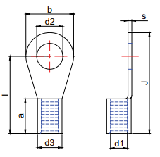 Sheet Metal Lugs - Tailormade Ring Type, Brazed Seam - diagram