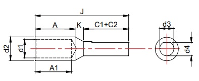 Wire Pin - Aluminium Reducer, For Aluminium Conductors - diagram
