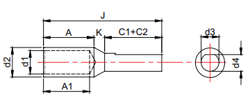 Wire Pin - Copper Reducer, For Aluminium Conductors - diagram